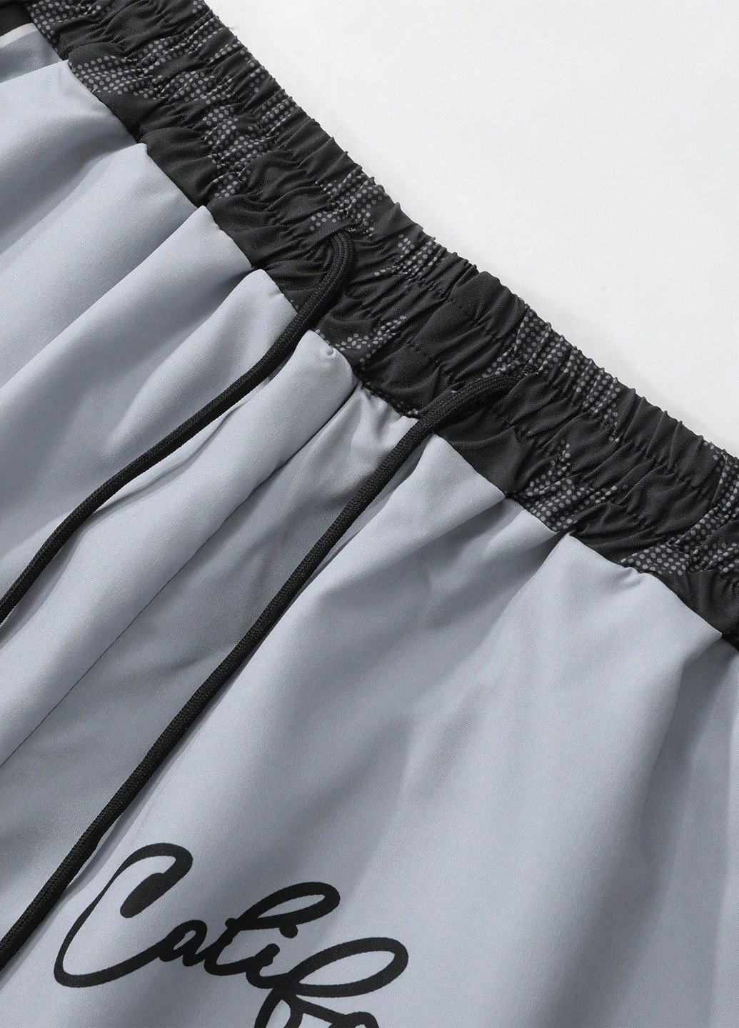 Комбинированные спортивные демисезонные прямые брюки SHEIN