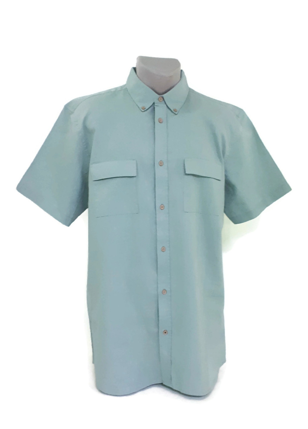 Голубой кэжуал рубашка однотонная Livergy