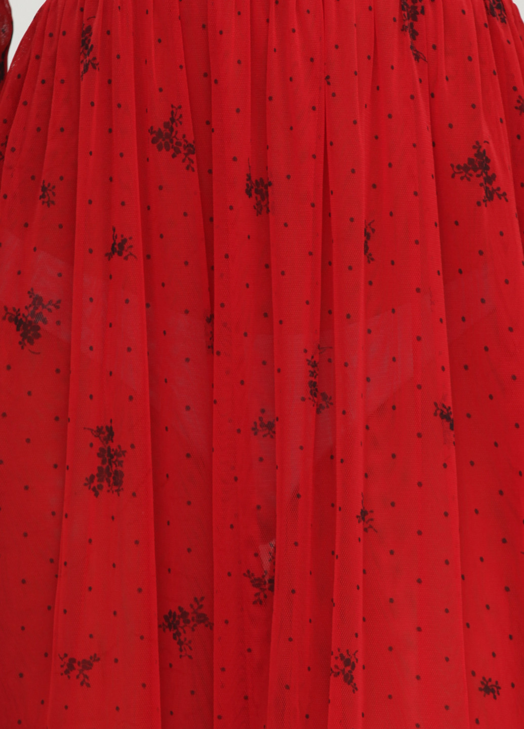 Красное кэжуал платье Minimum с рисунком