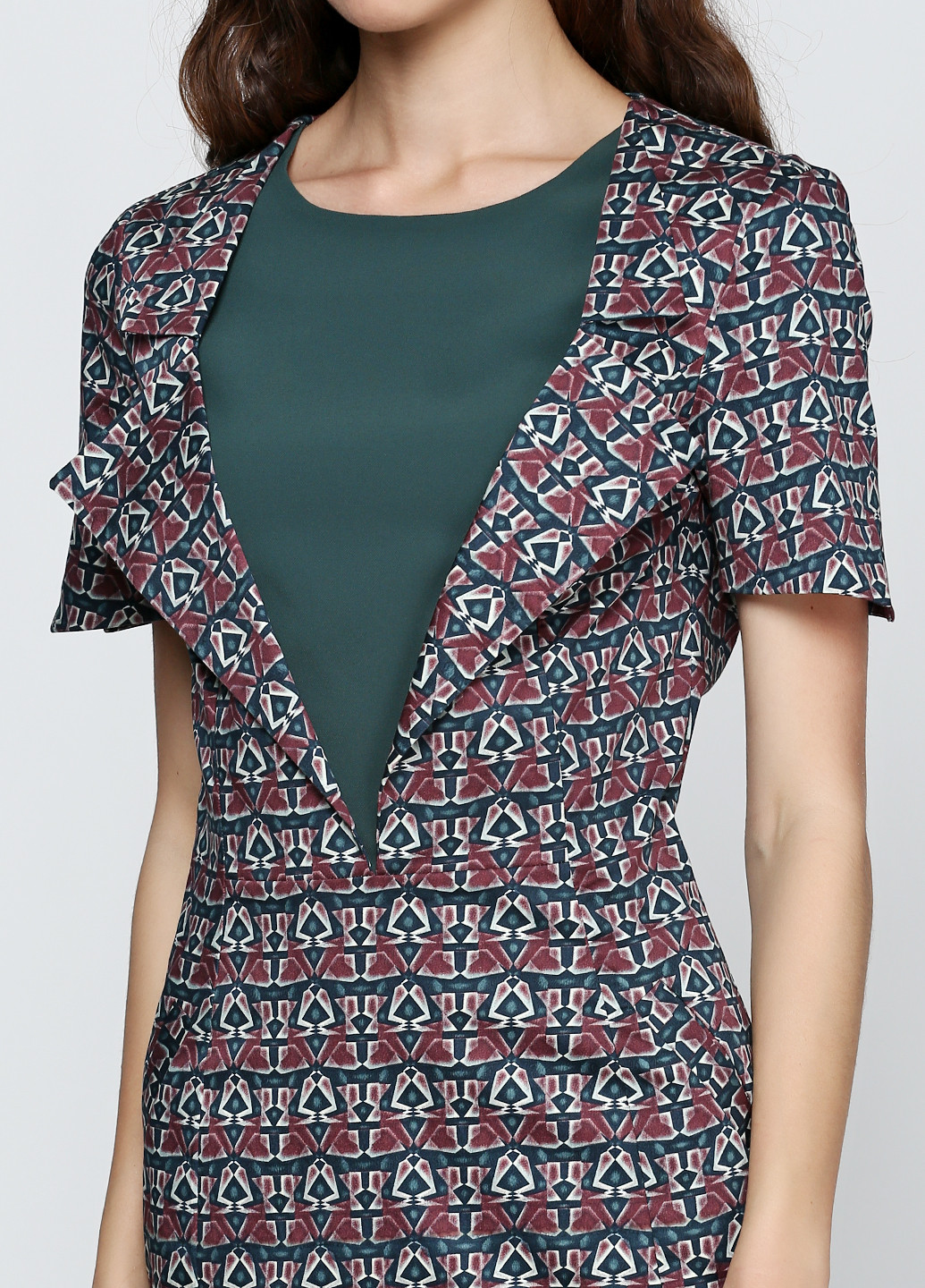Комбинированное кэжуал платье BGN с абстрактным узором