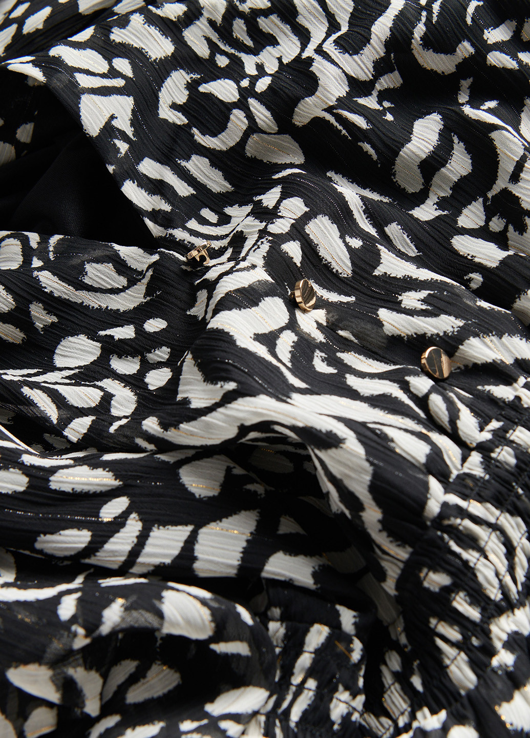 Чорно-білий кежуал сукня кльош Reserved з абстрактним візерунком