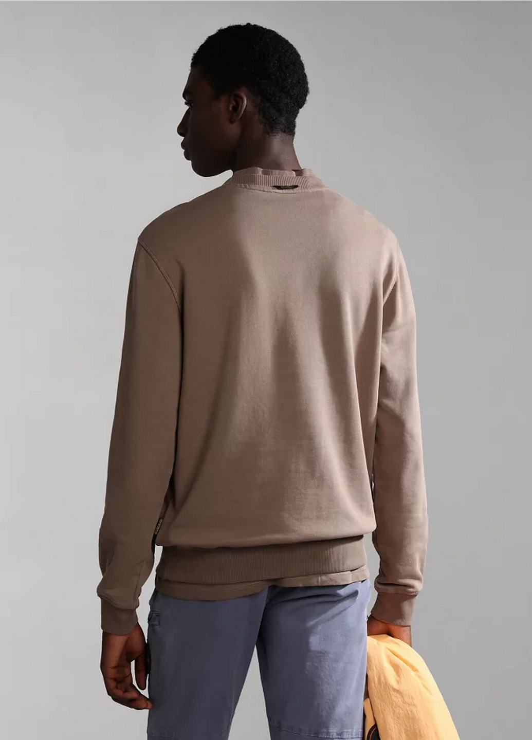 Темно-бежевий світшот Napapijri малюнок без декору (327692793)