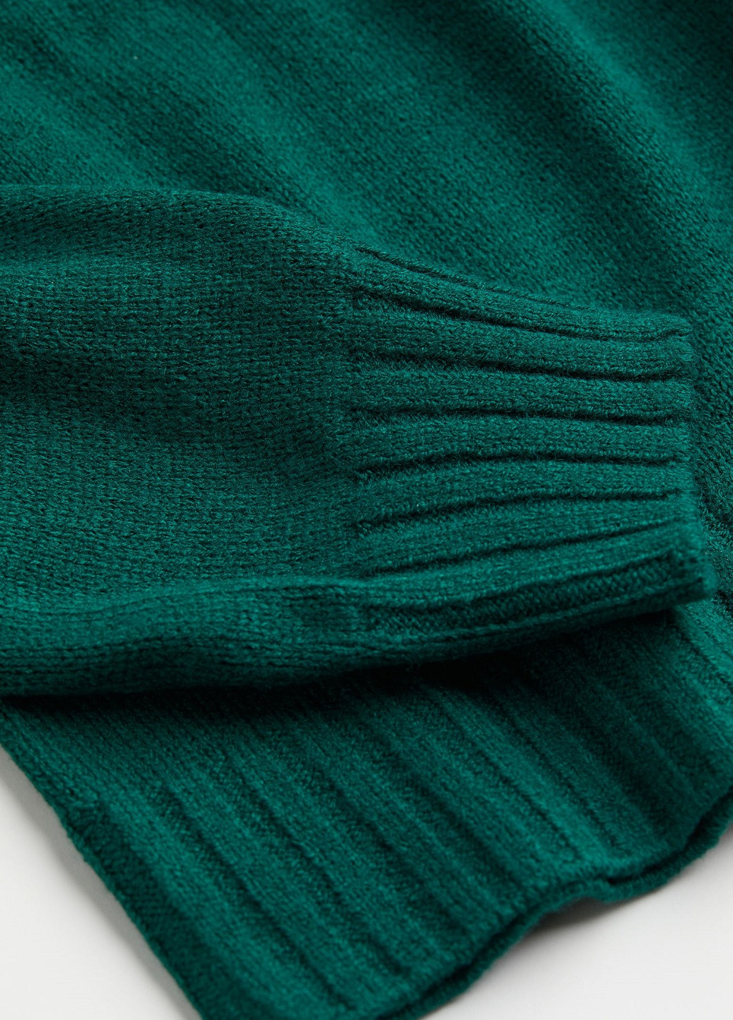 Зеленый демисезонный джемпер с v-образным вырезом H&M