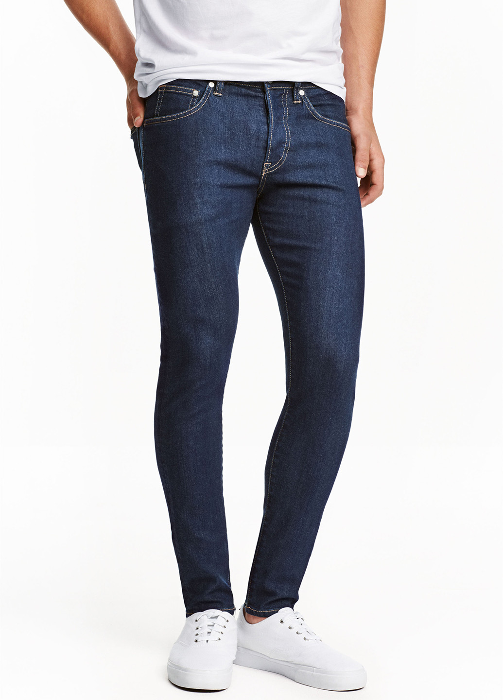 Джинси H&M завужені темно-сині джинсові