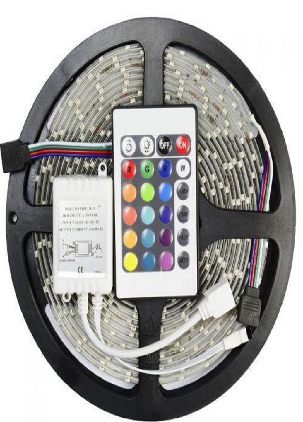 Світлодіодна LED стрічка RGB 5050 з блоком живлення та пультом комплект 5 метрів MAXLEND (253189343)