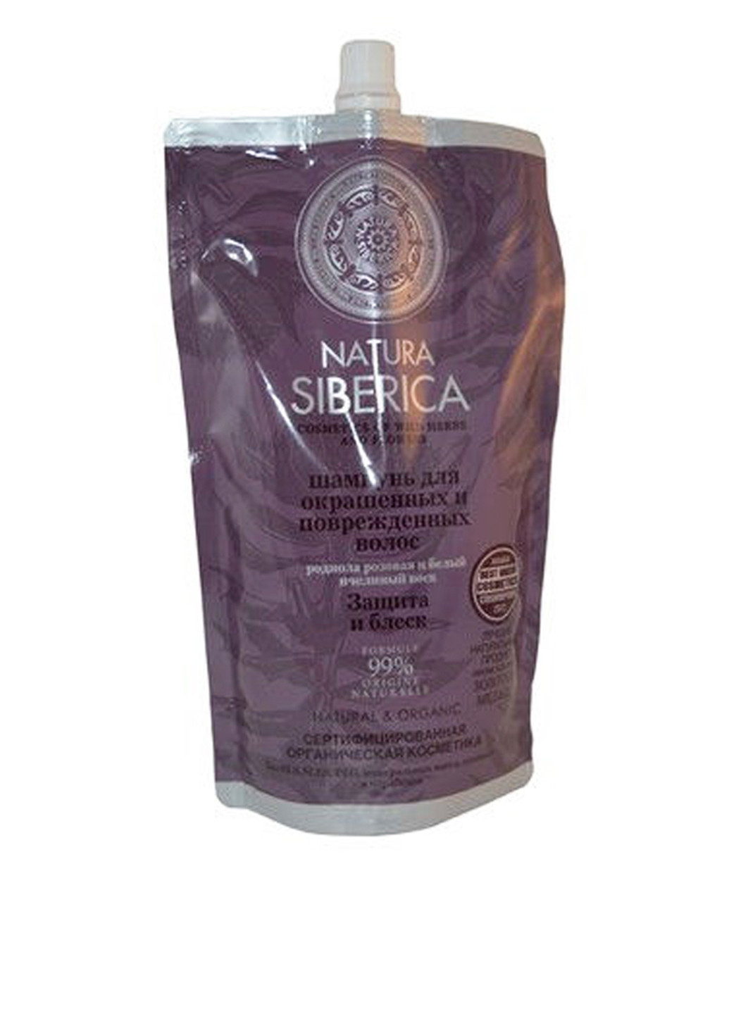Шампунь для пофарбованих і пошкоджених волосся "Захист і блиск" (дой-пак) 500 мл Natura Siberica (88094155)