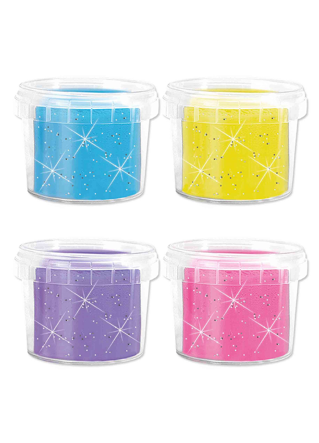 Незасыхающая масса для лепки Блеск (4 цвета), 7х20х7 см Ses Creative (301865122)