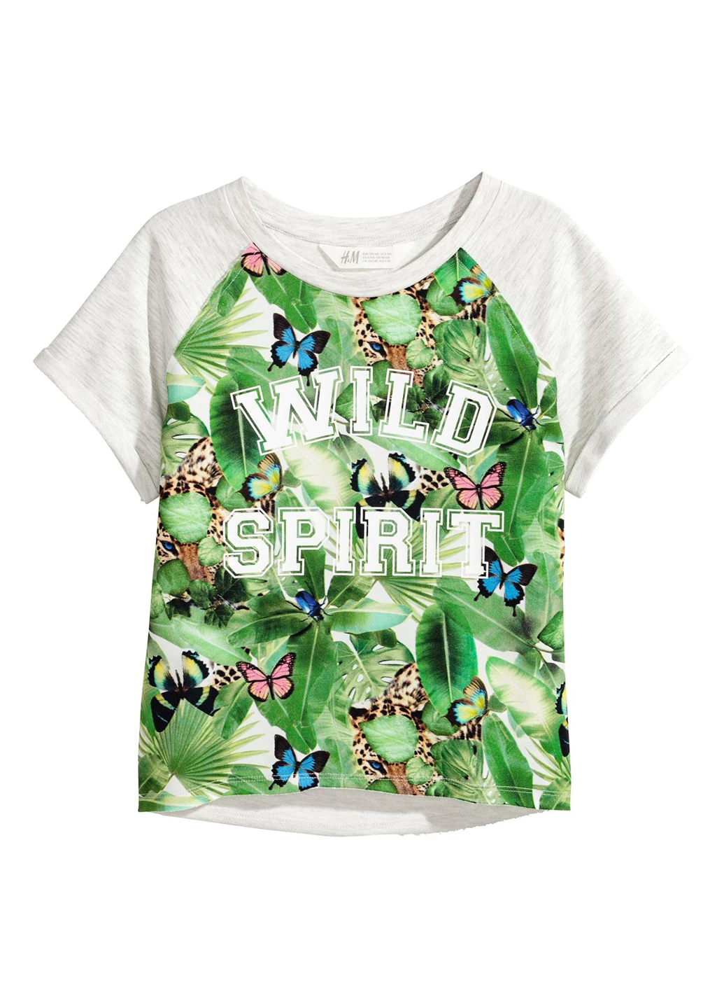 Комбинированная летняя футболка H&M