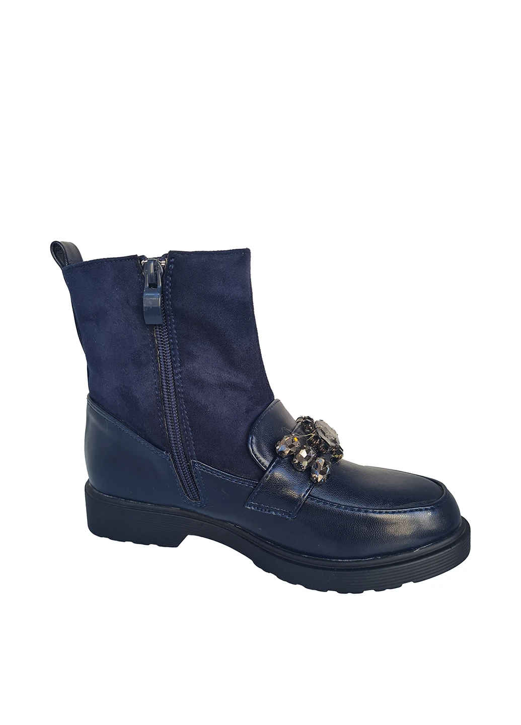 Темно-синие кэжуал осенние ботинки Леопард
