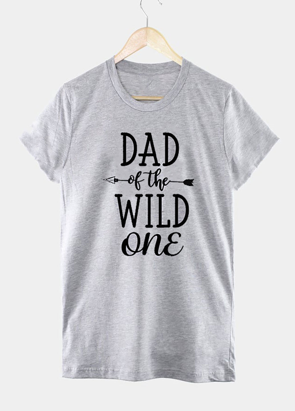 Серая футболка мужская серая dad of the wild one Love&Live