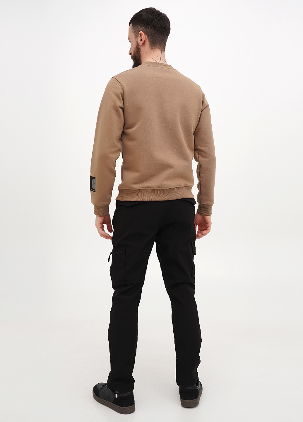 Черные спортивные демисезонные карго брюки No Brand