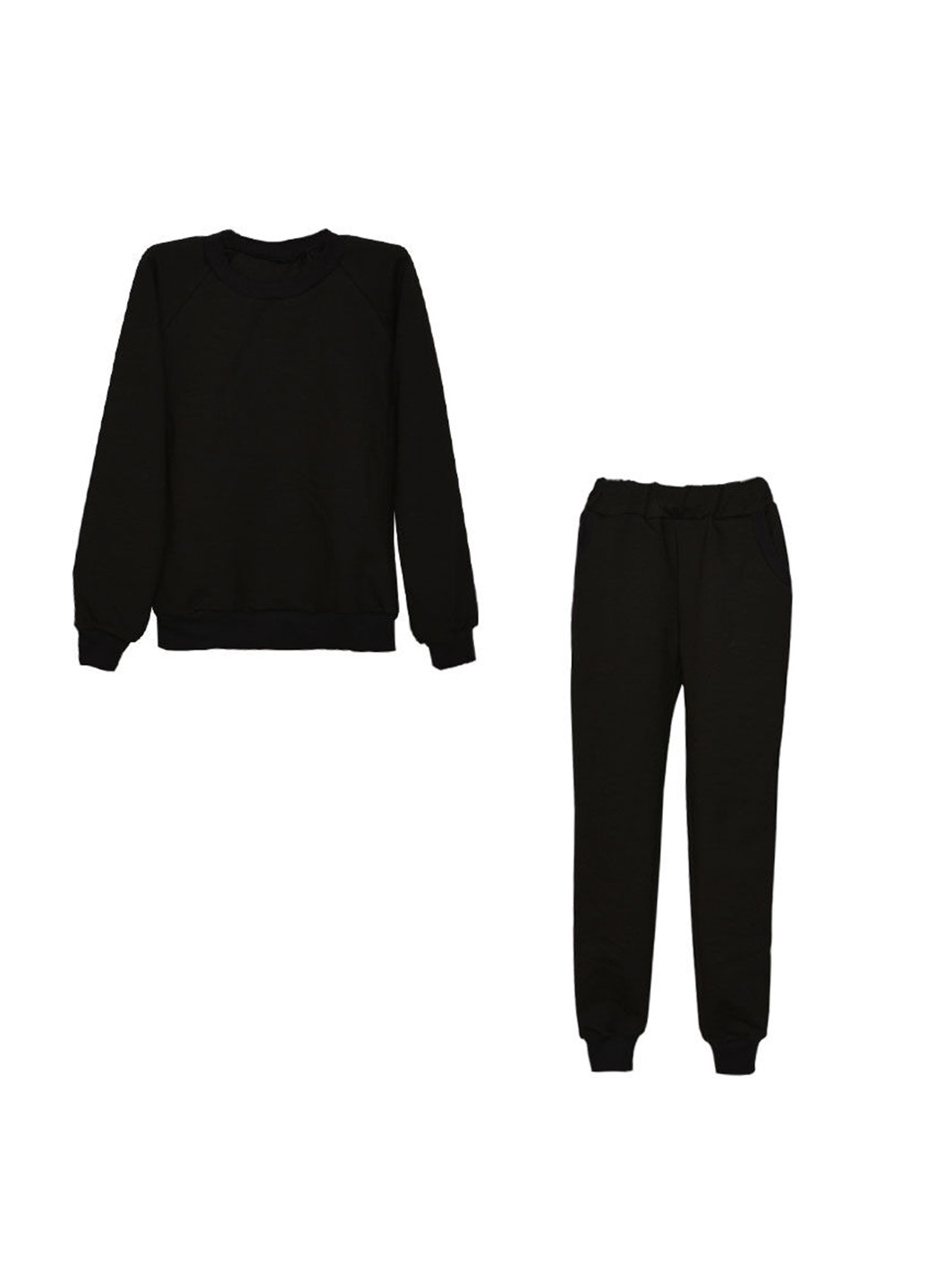 Черный демисезонный комплект (свитшот, брюки) Blanka