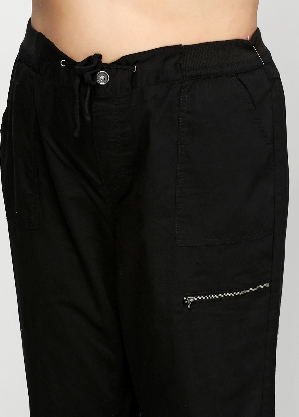 Черные кэжуал летние прямые брюки Faded Glory