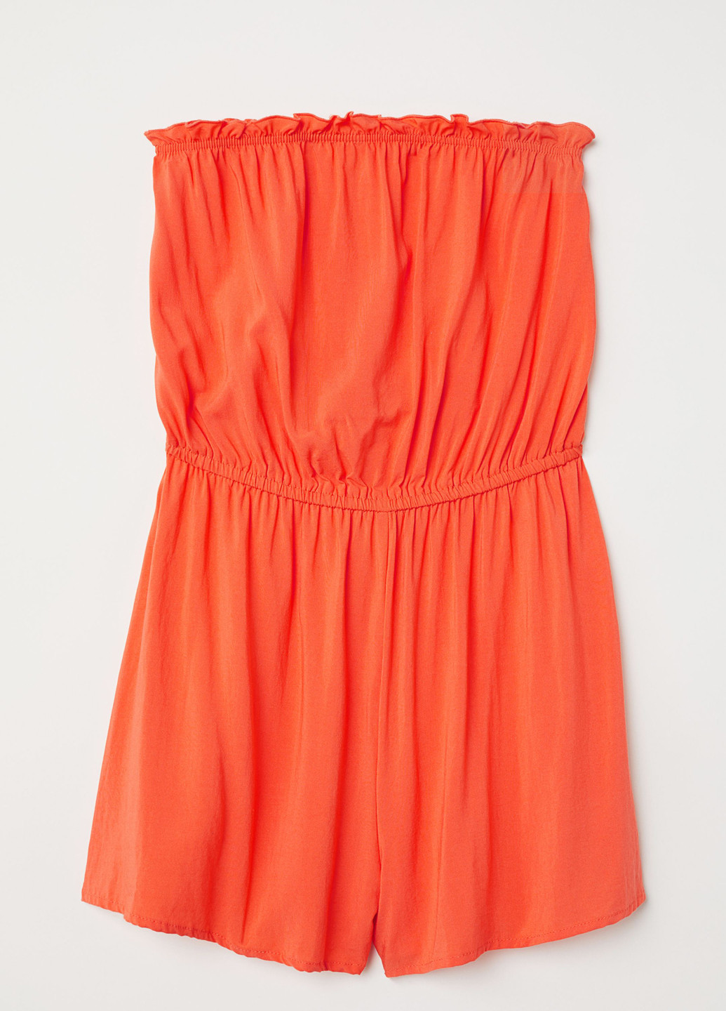 Комбинезон H&M комбинезон-шорты однотонный оранжевый кэжуал вискоза
