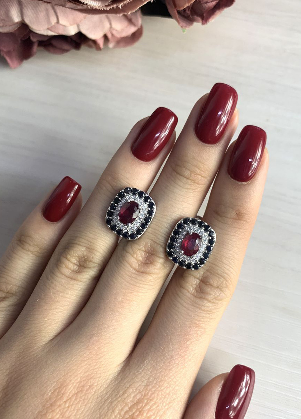 Сережки Silver Flame (164343303)