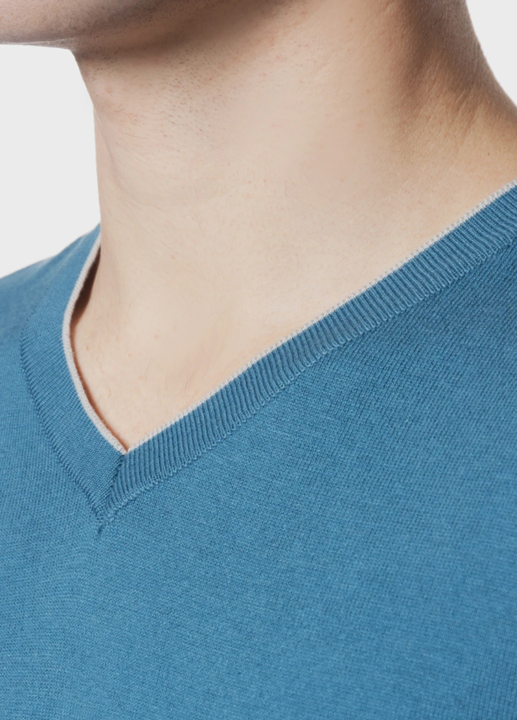 Синий демисезонный пуловер мужской Arber V-neck N-AVT-67