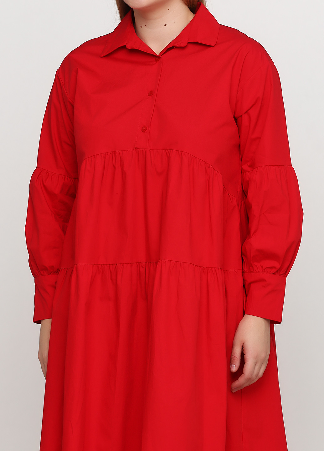 Червона кежуал сукня оверсайз Stella Milani однотонна