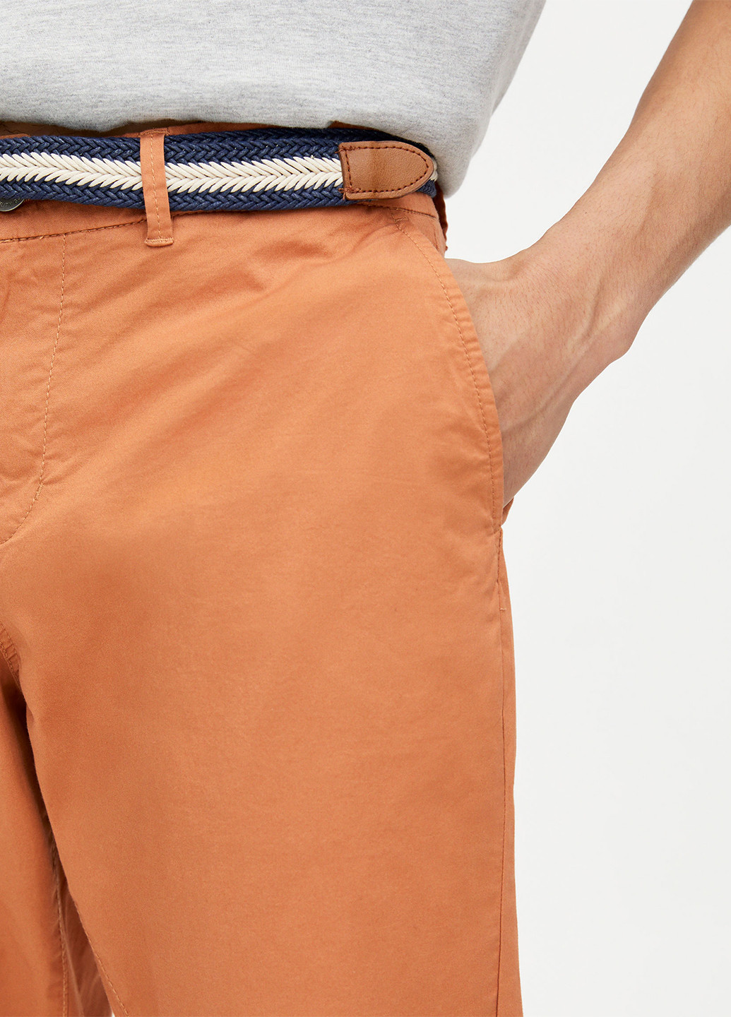 Оранжевые кэжуал демисезонные чиносы брюки Pull & Bear
