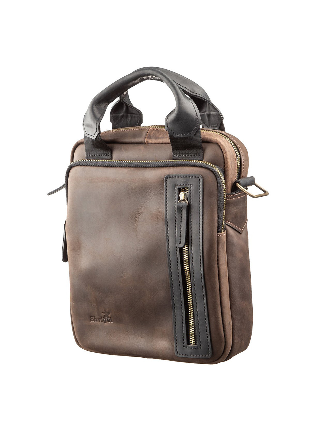 Чоловіча шкіряна сумка 21,5х25х8 см Shvigel (253491150)