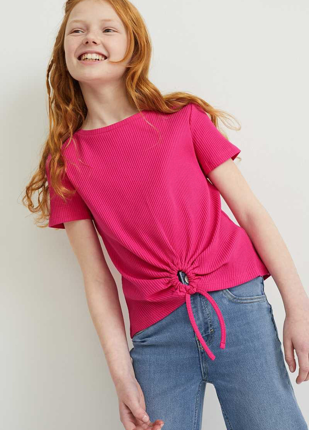 Фуксинова (колору Фукія) літня футболка C&A