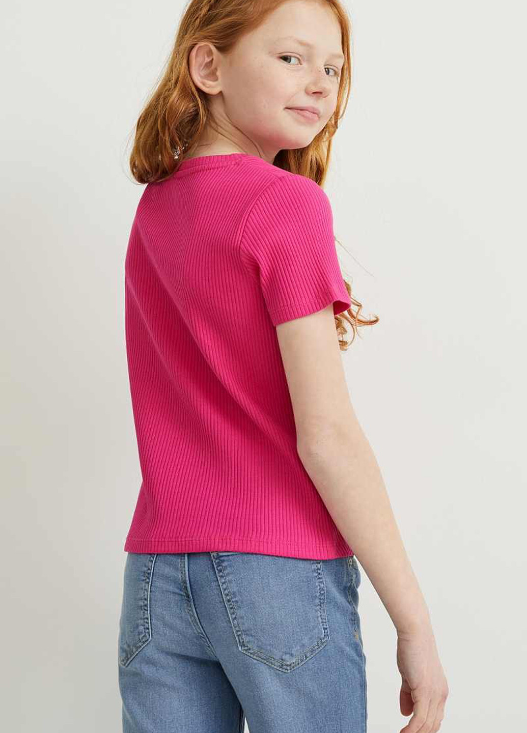 Фуксинова (колору Фукія) літня футболка C&A