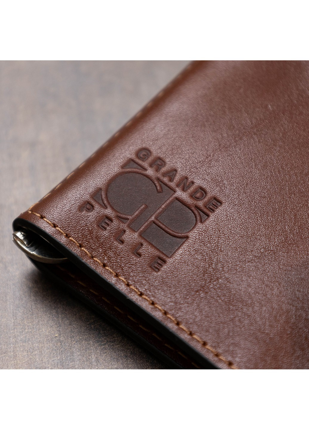 Затискач для купюр шкіряний Grande Pelle (252086581)
