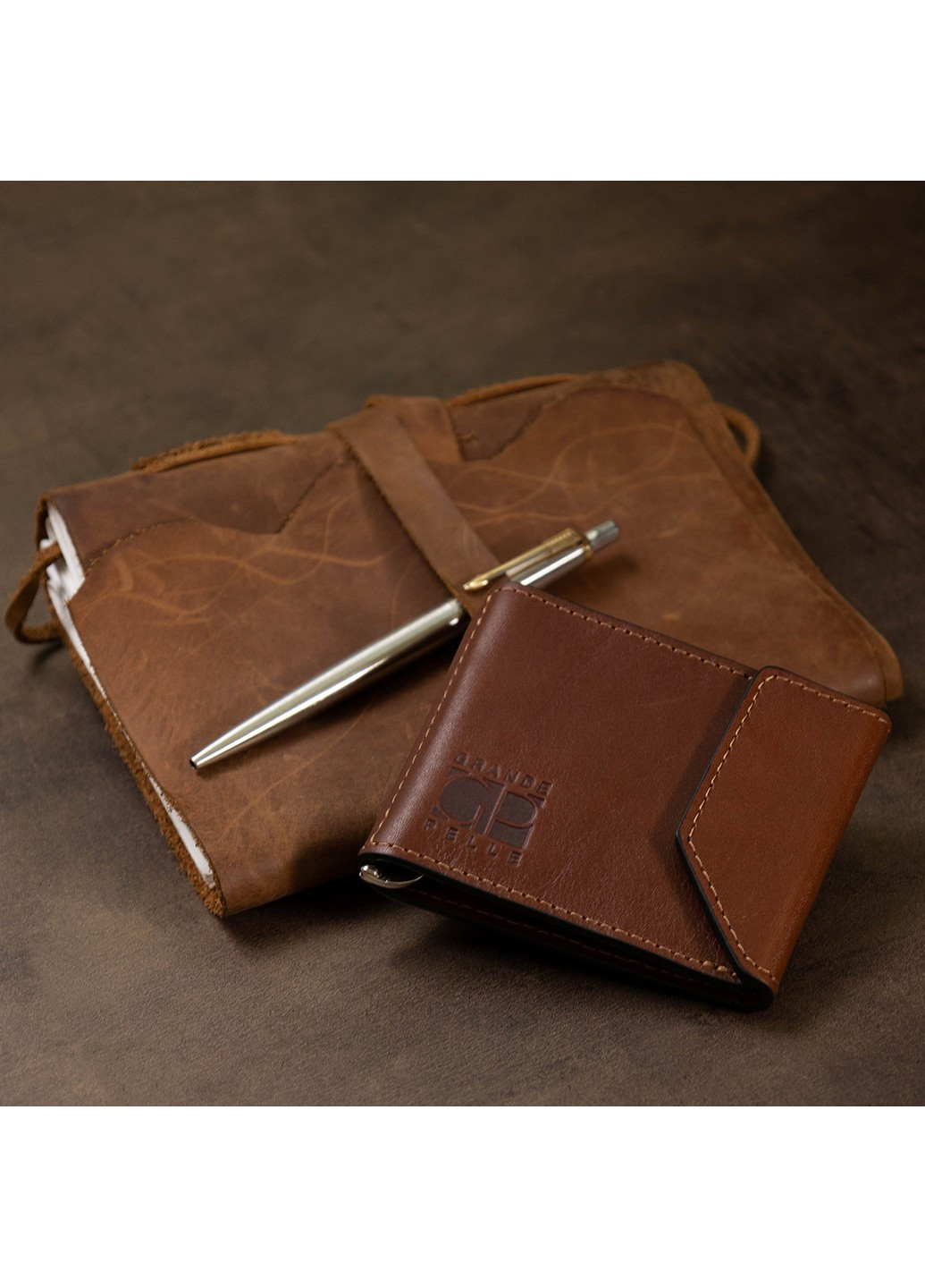 Затискач для купюр шкіряний Grande Pelle (252086581)