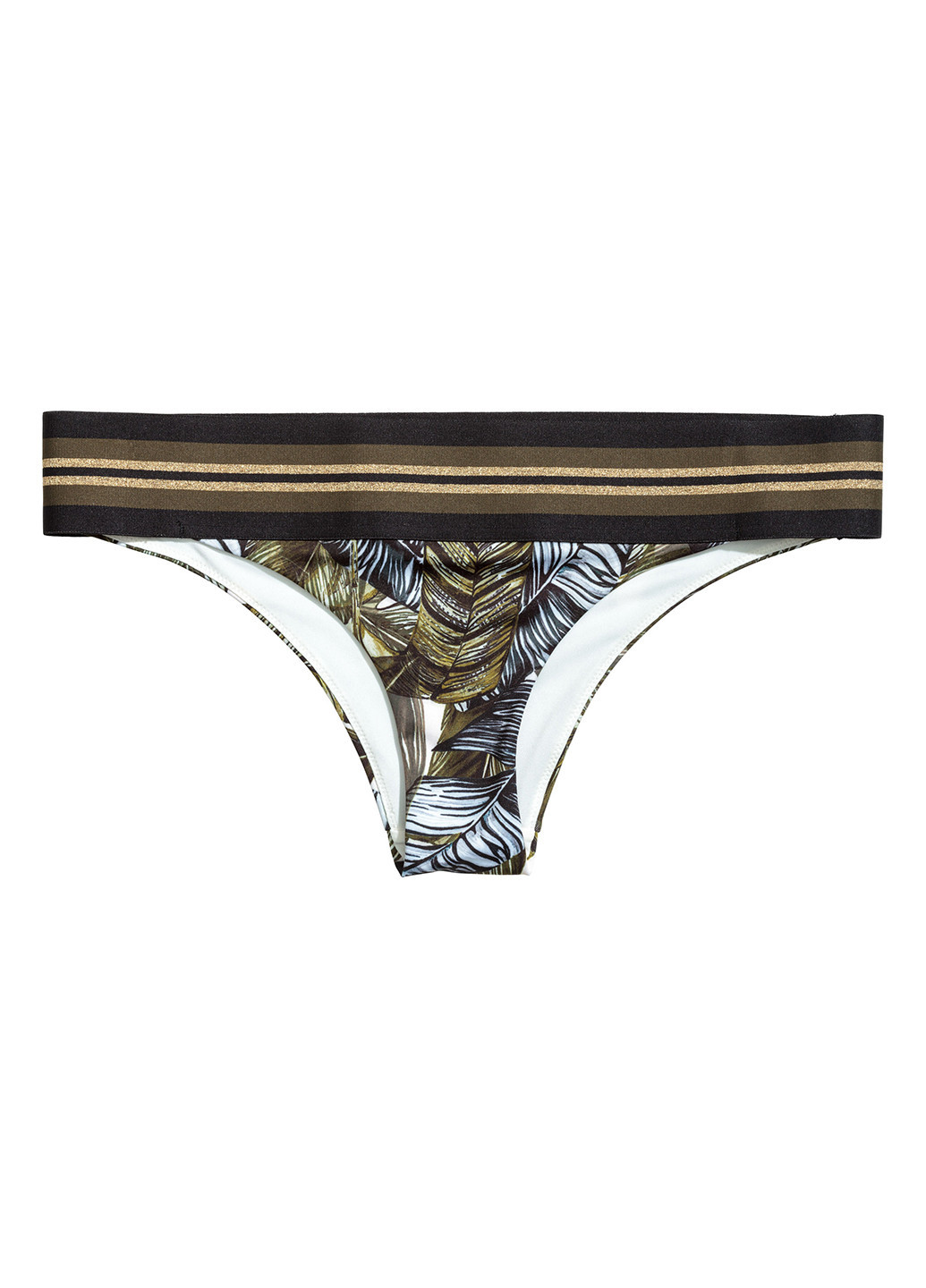 Зеленые купальные трусики-плавки с рисунком H&M