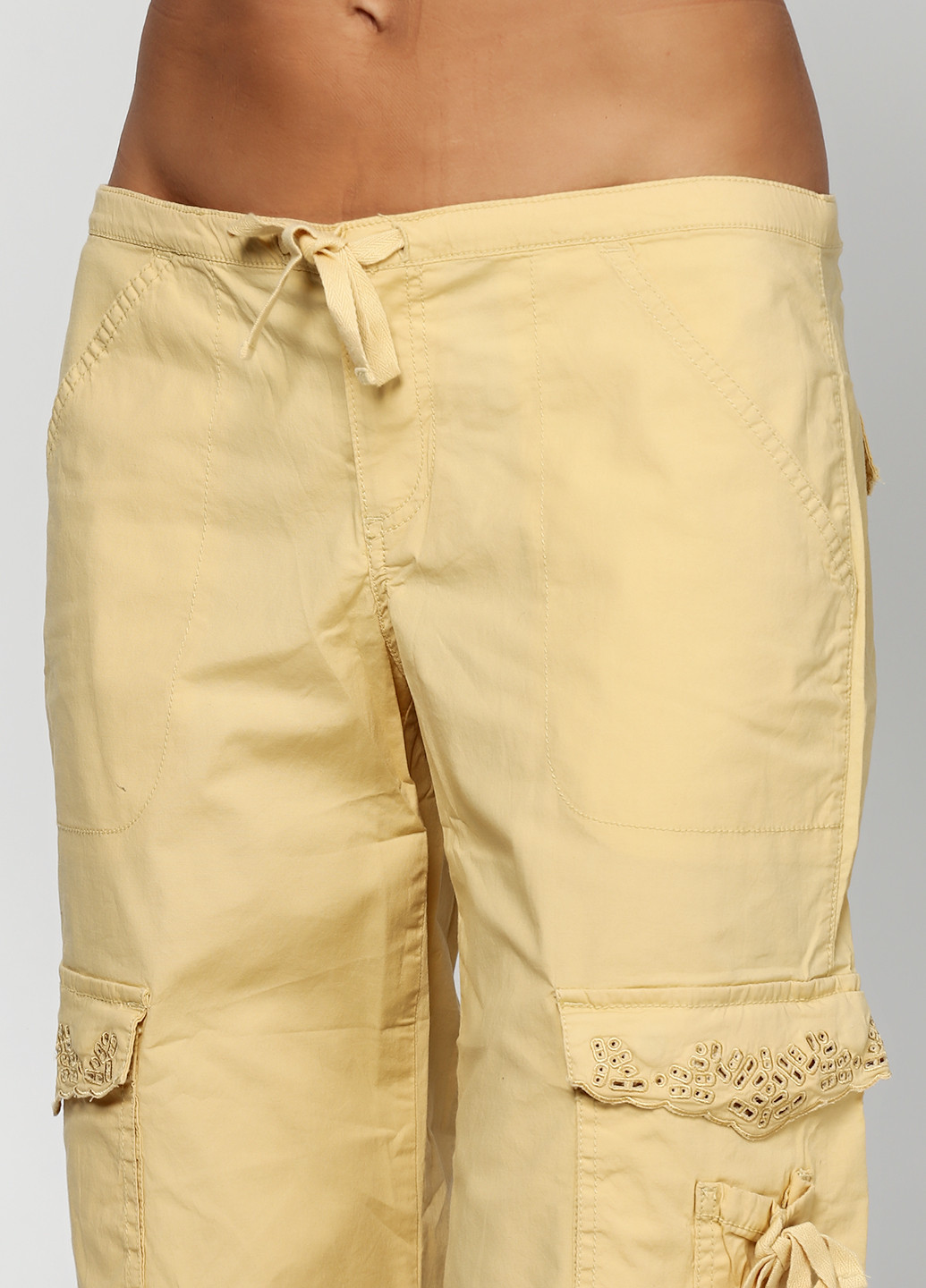 Желтые кэжуал летние прямые брюки Old Navy