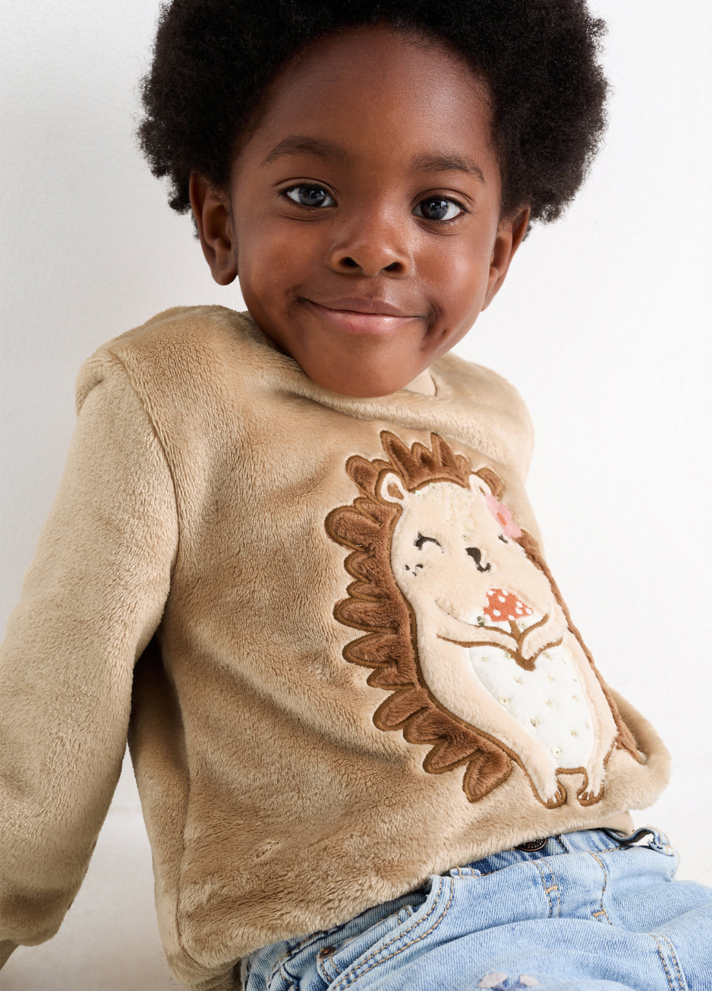 C&A свитшот однотонный бежевый кэжуал полиэстер