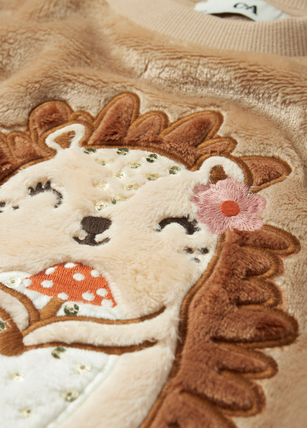 C&A свитшот однотонный бежевый кэжуал полиэстер