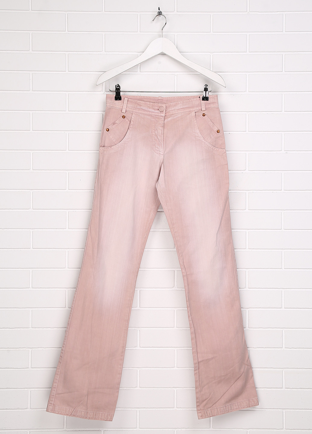 Розовые джинсовые демисезонные клеш брюки Patrizia Pepe