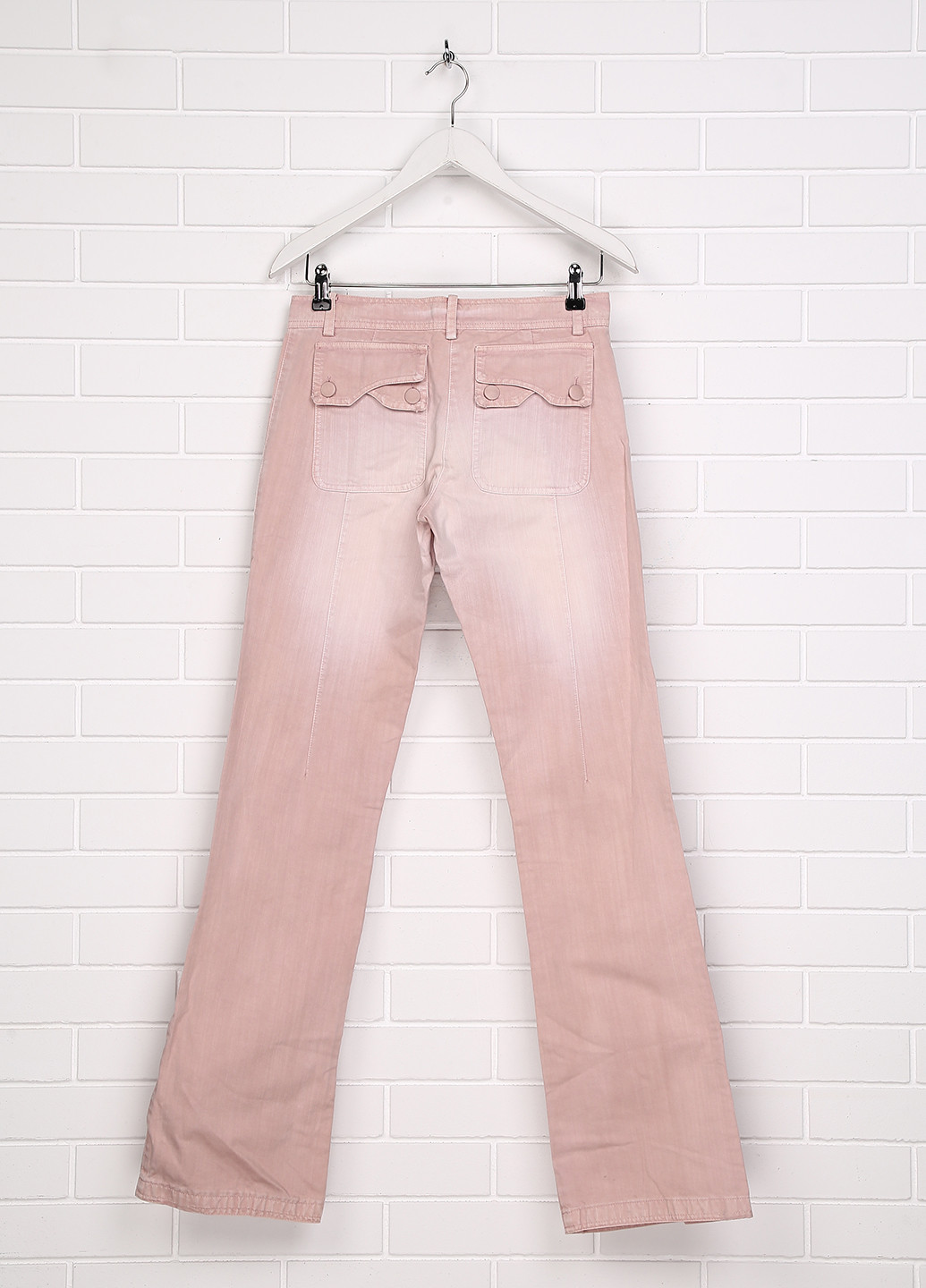 Розовые джинсовые демисезонные клеш брюки Patrizia Pepe
