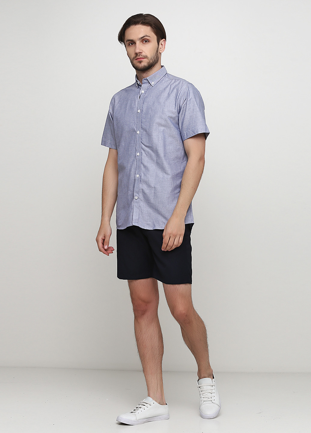 Синяя кэжуал рубашка перец с солью Tailored Originals