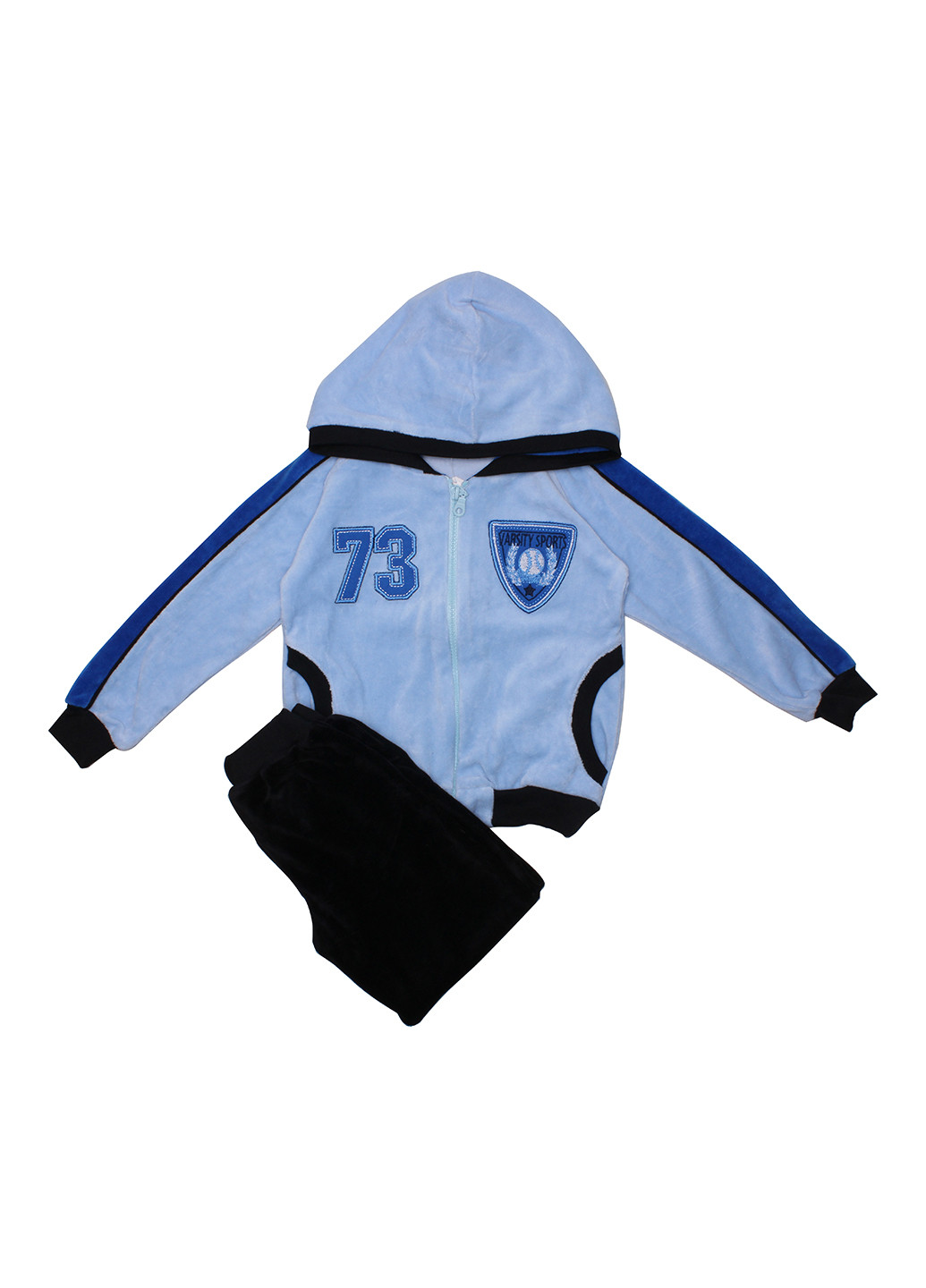 Блакитний демісезонний комплект (толстовка, брюки) Валери-Текс