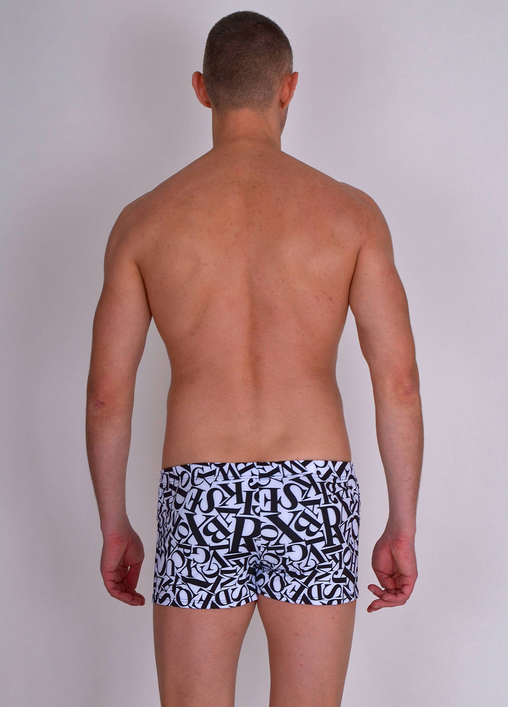 Мужские черно-белые пляжные плавки шорты Uomo Mare