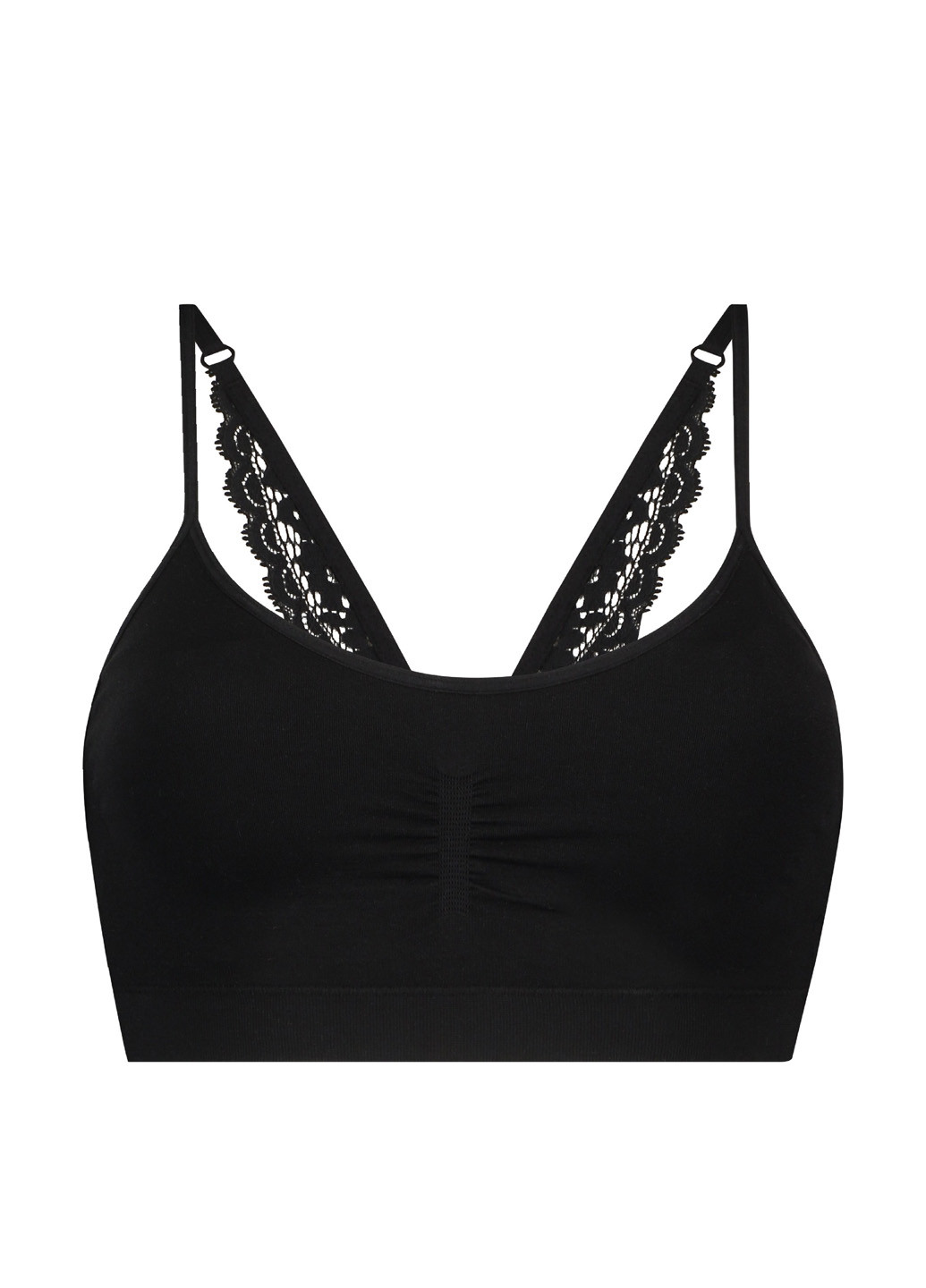 Чёрный топ бюстгальтер Hunkemoller без косточек полиамид