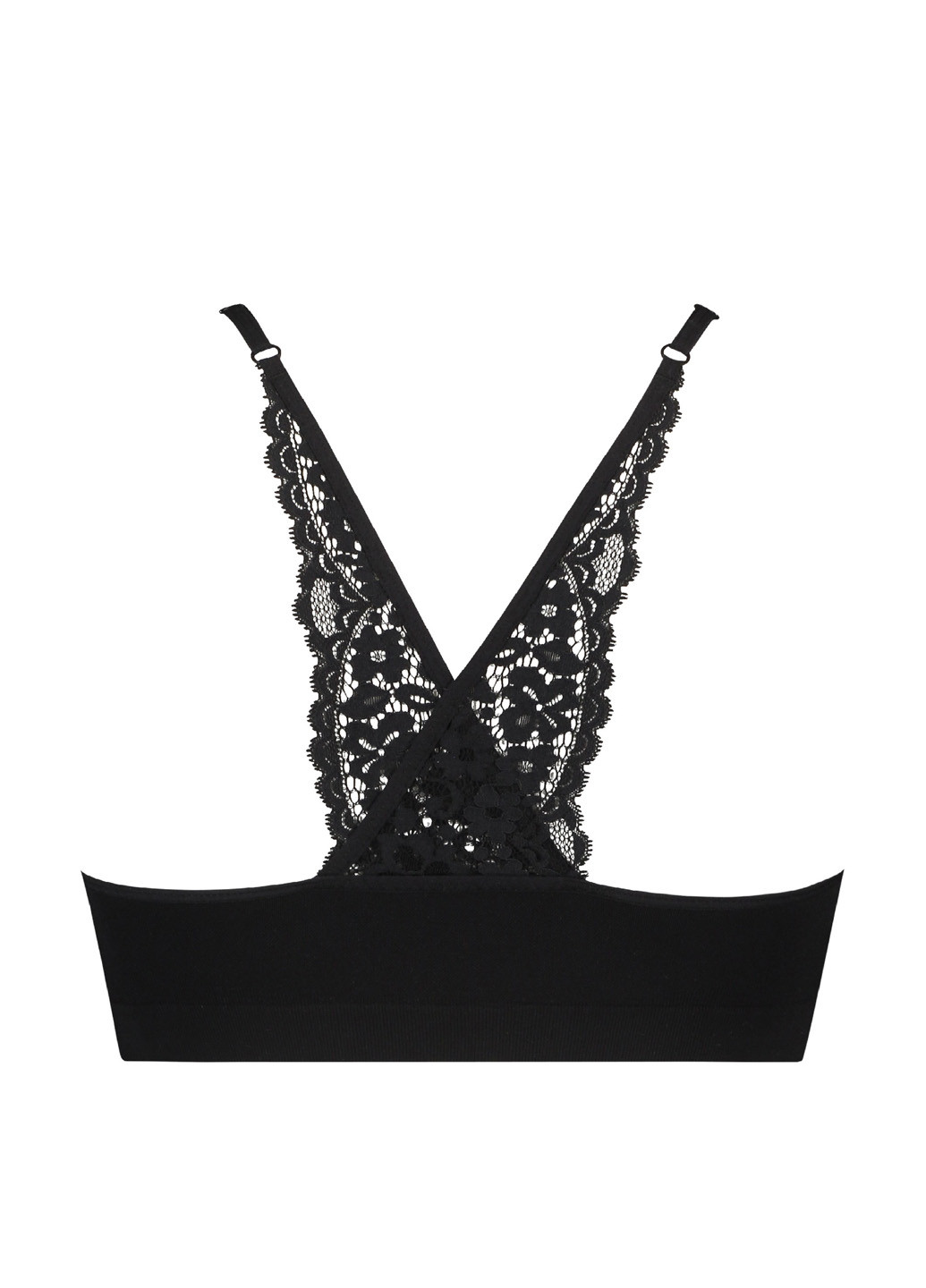 Чёрный топ бюстгальтер Hunkemoller без косточек полиамид