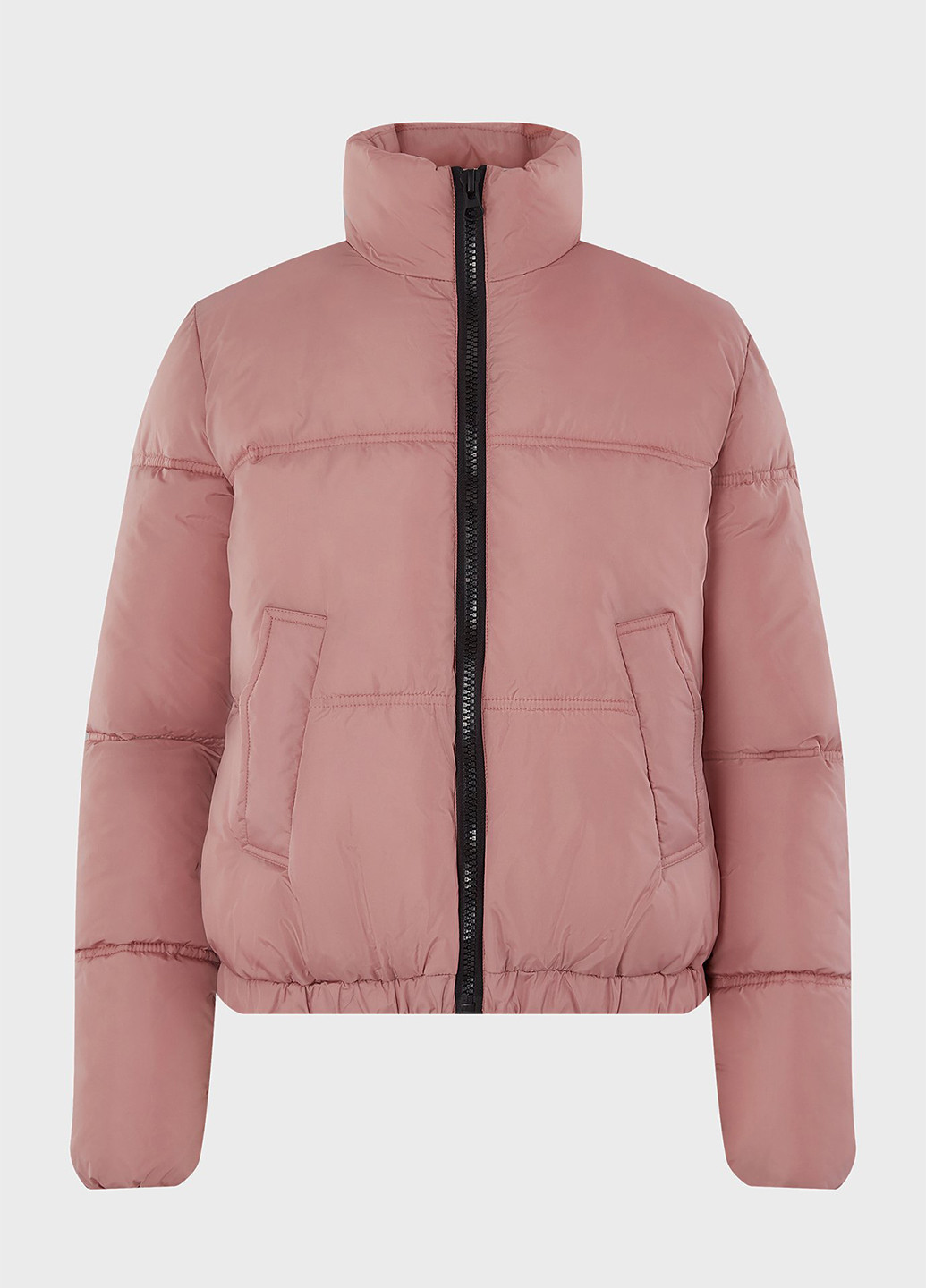 Темно-розовая демисезонная куртка Oodji