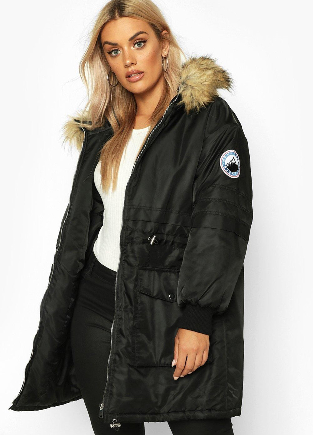 Чорна демісезонна куртка Boohoo