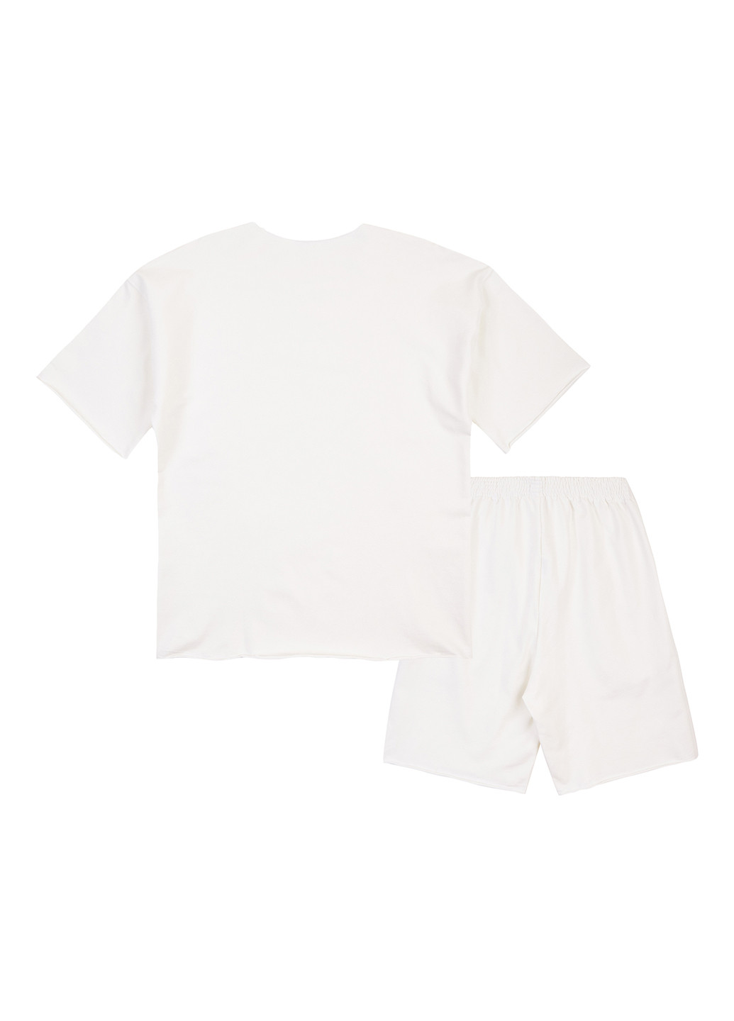Молочный летний костюм (футболка, шорты) с шортами Garnamama