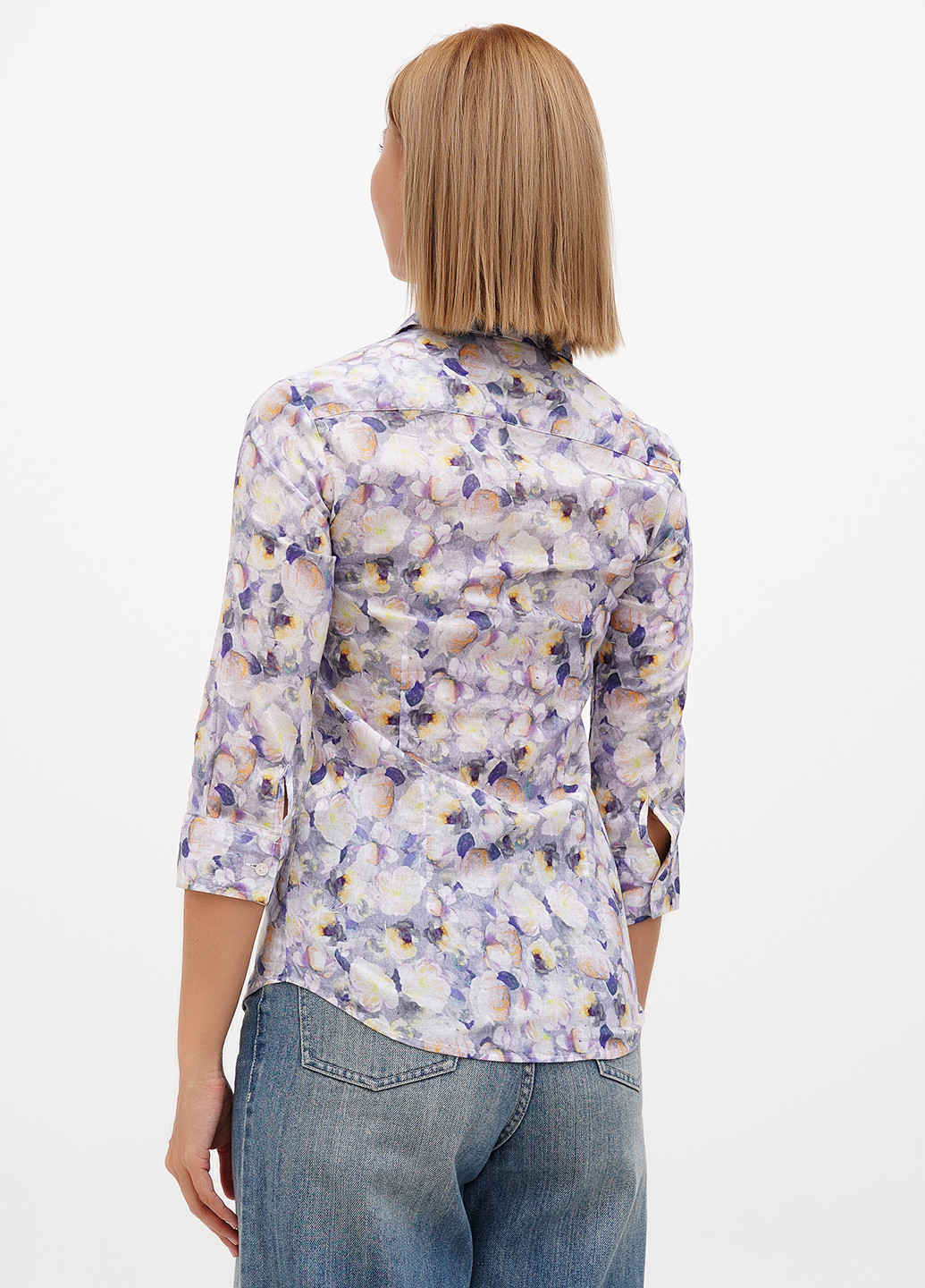 Цветная кэжуал рубашка с цветами Sassofono Club