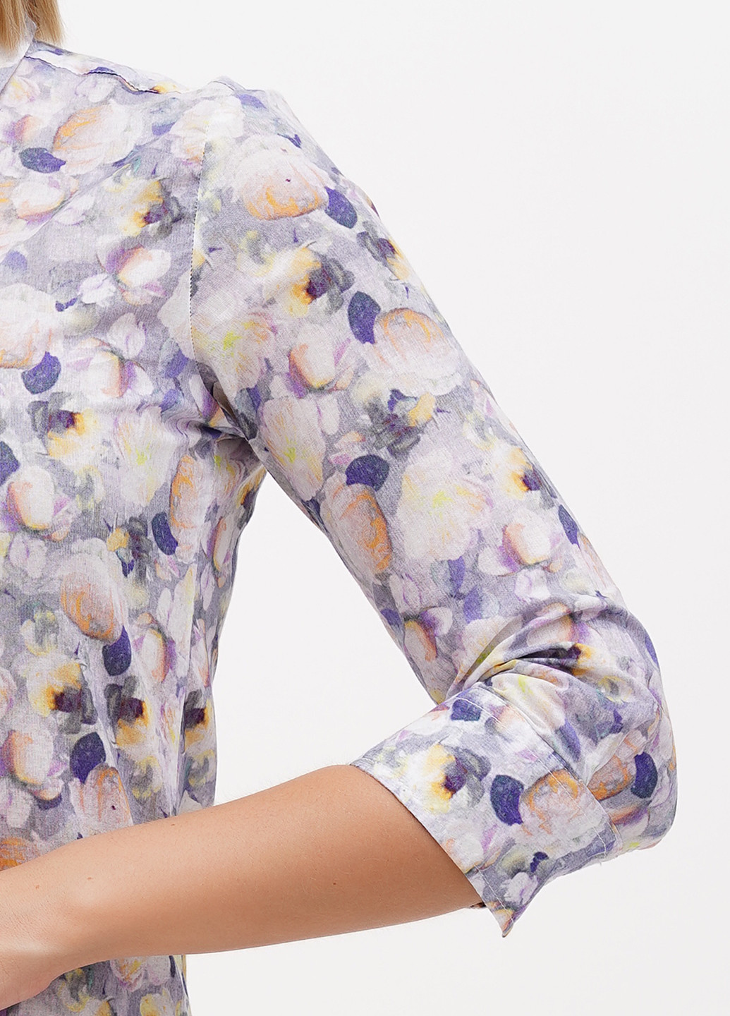 Цветная кэжуал рубашка с цветами Sassofono Club