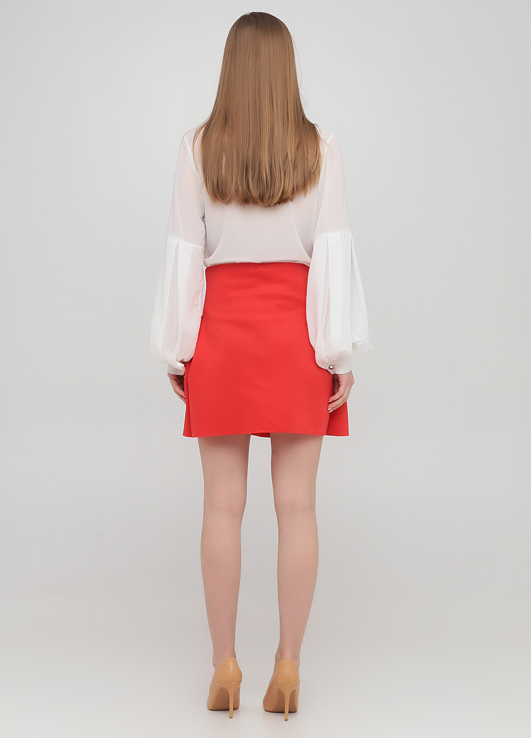 Красная кэжуал однотонная юбка Asos колокол