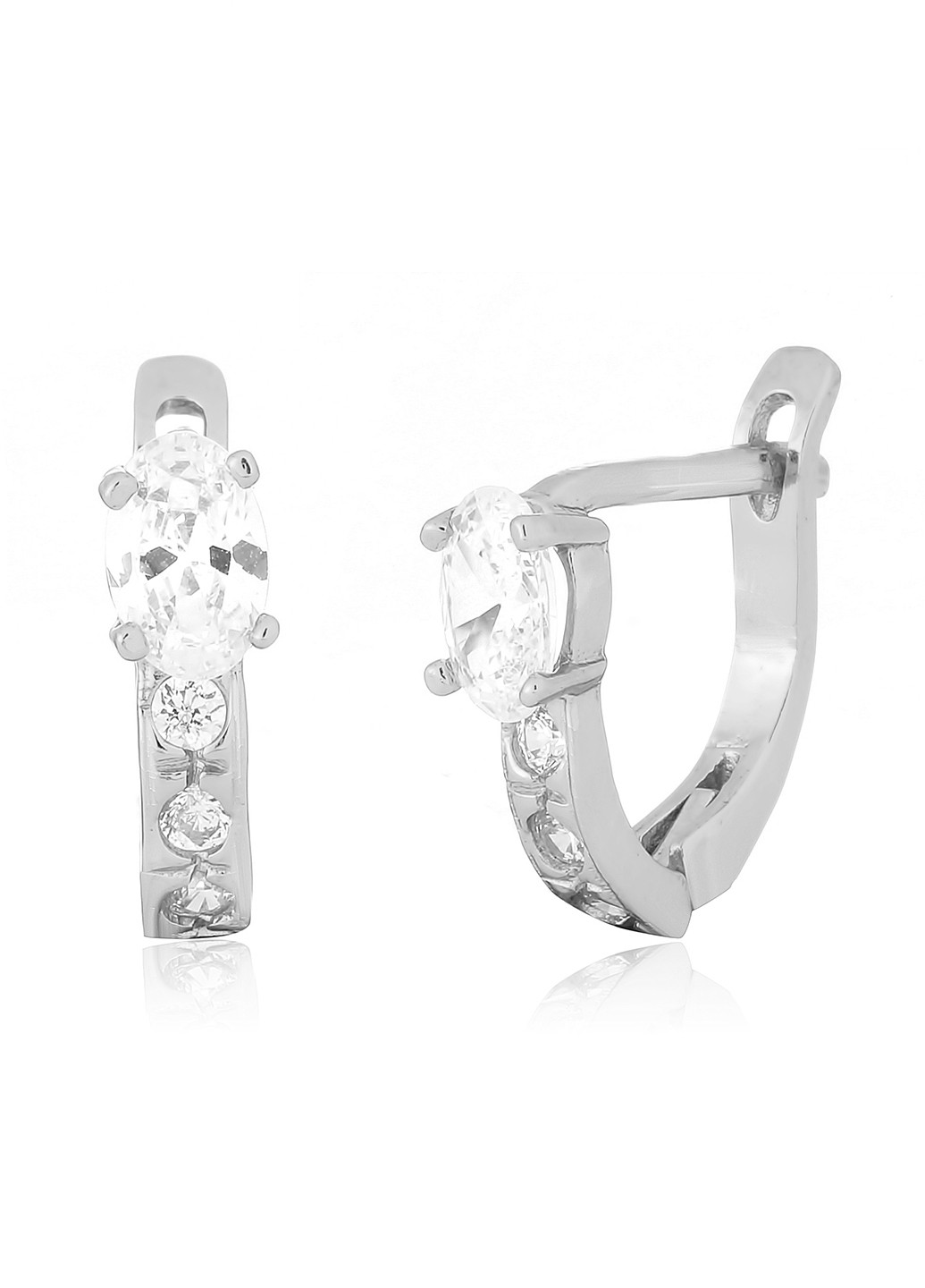 Серебряные серьги с фианитами с2ф/185 Silvex925 (201169293)