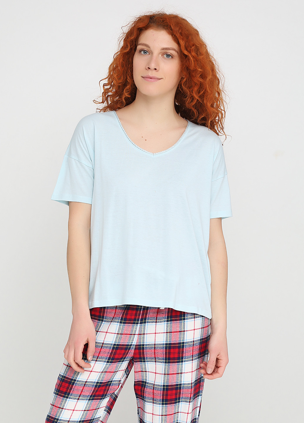 Светло-голубая всесезон футболка с коротким рукавом Women'secret