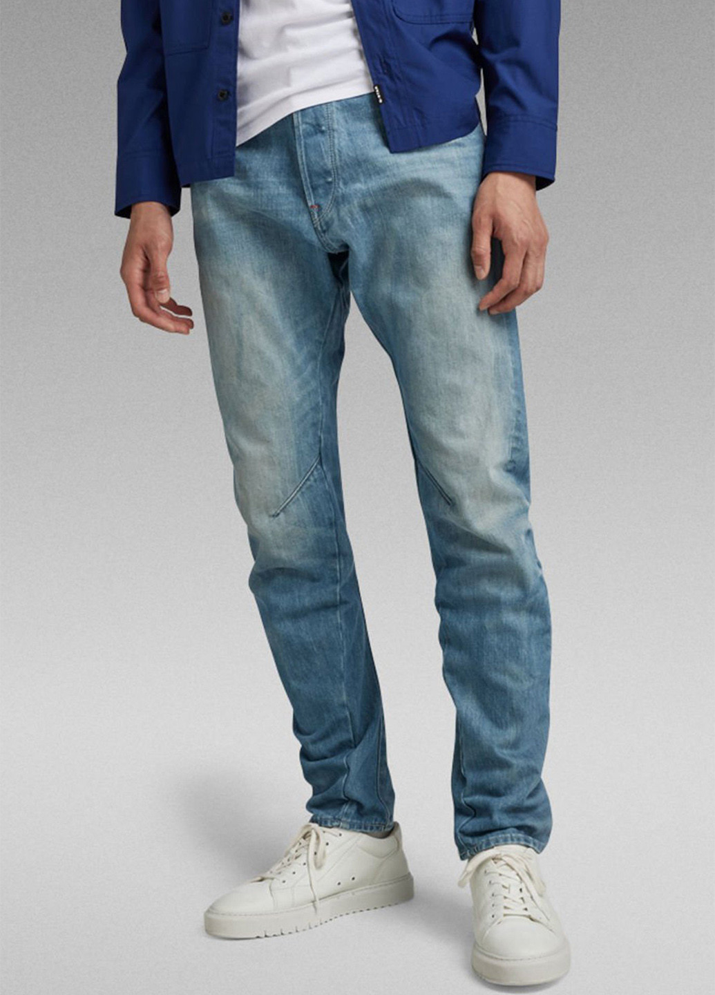 Синие демисезонные зауженные джинсы G-Star Raw