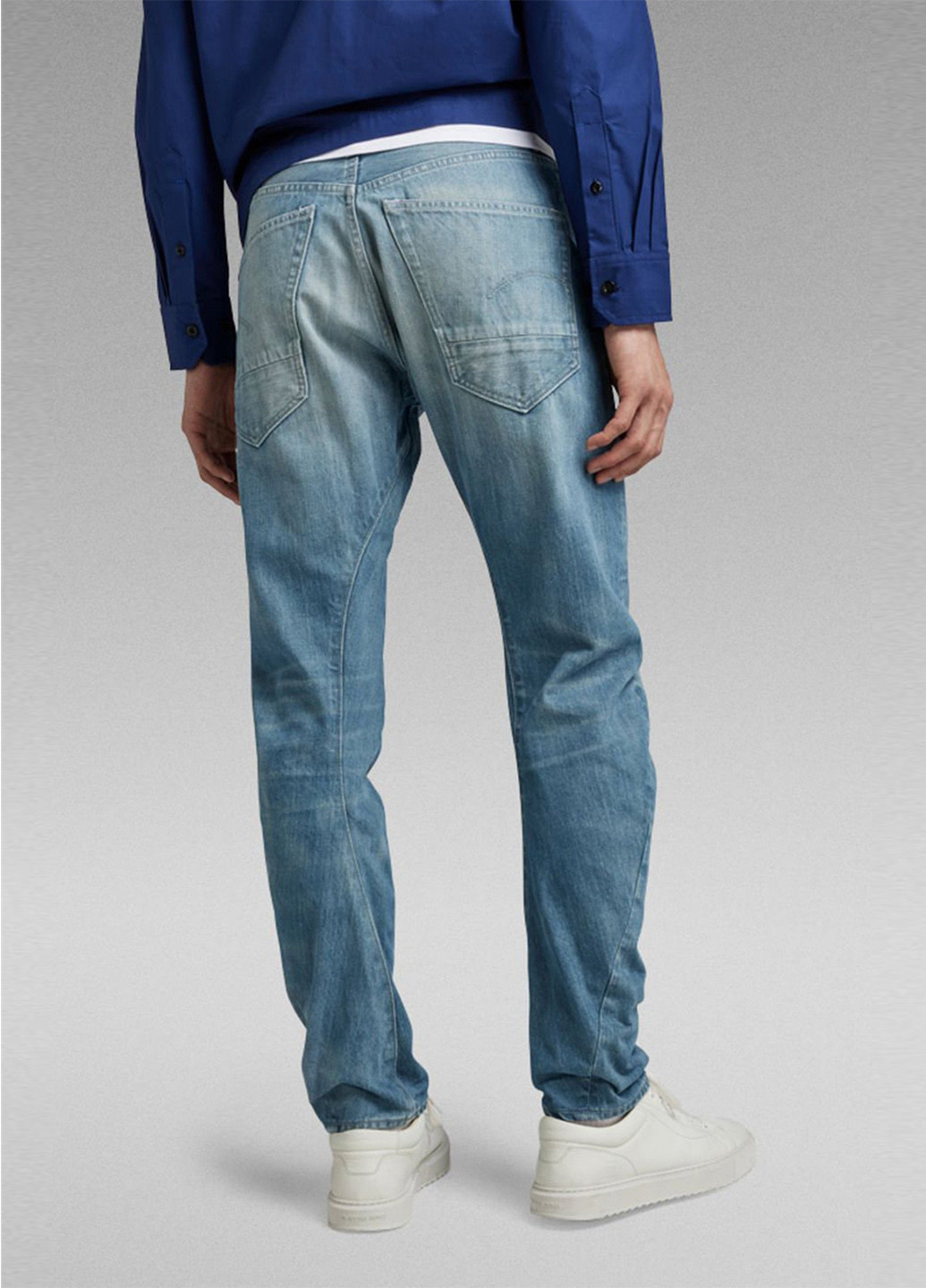 Синие демисезонные зауженные джинсы G-Star Raw