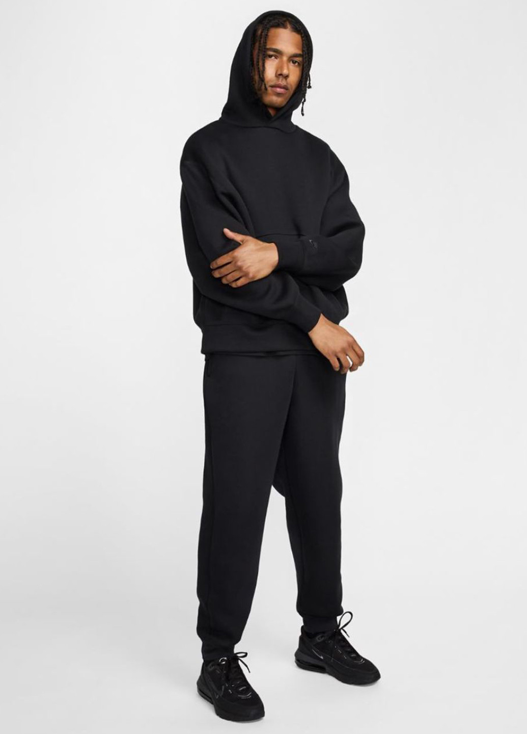 Черные спортивные, кэжуал демисезонные джоггеры брюки Nike