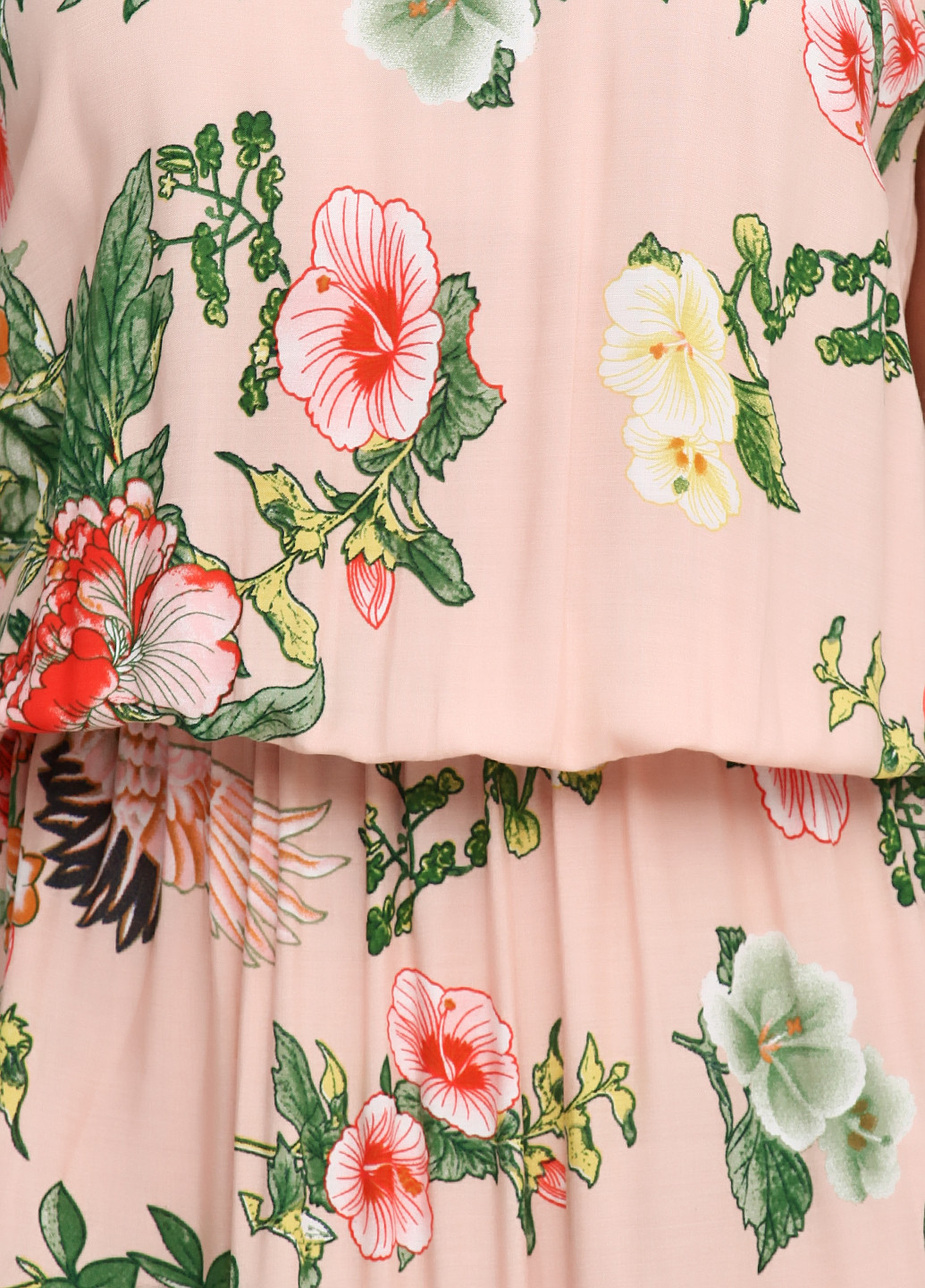 Персиковое кэжуал платье Bon Voyage с цветочным принтом
